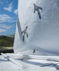 Outimaija Hakala, Metsokirje (2023), linokaiverrus. Kuva: Terry Veerburg